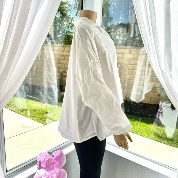 IVAN GRUNDAHL Asymmetrical White Blouse Long Sleeve Top Shirt Size M Medium 38 - Picture 6 of 10